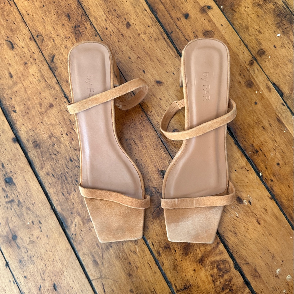 by far tanya mule suede sandals 39